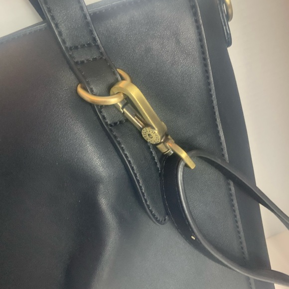 ECOSUSI Black Vegan Leather Tote Backpack Convertible Bag Women Laptop Purse - Picture 4 of 13